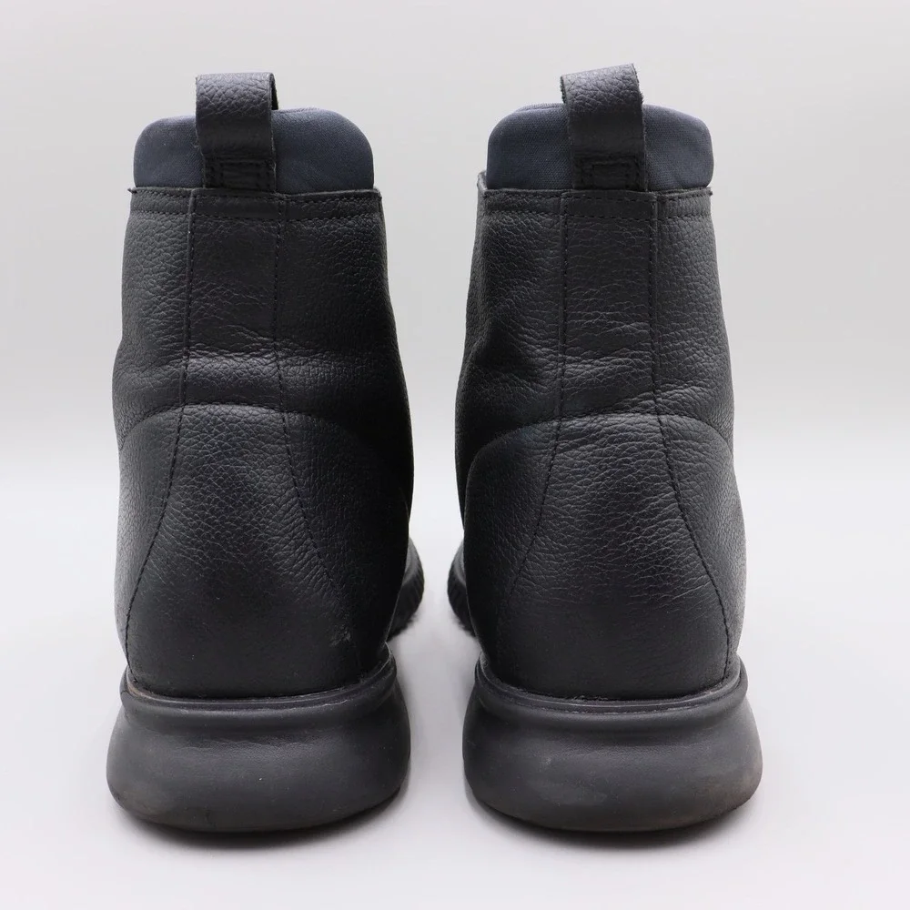 Cole Haan 2.Zerogrand City Boots Mens Size 13M US Black Pebbled Leather C25557